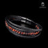 rotes tiger auge lederarmband herren uniqal